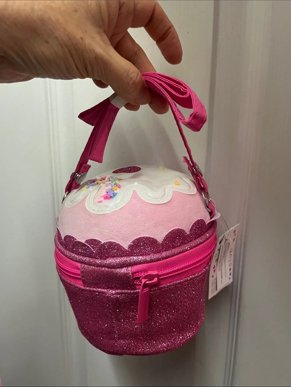 Claire’s Pink Cupcake Shaker Crossbody Purse Bag | NWT